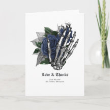 Boda Gótica Floral Azul Marino