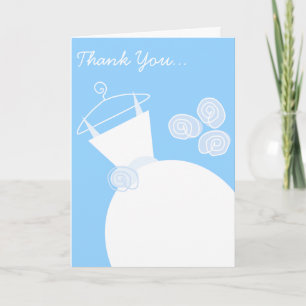 Tarjeta De Agradecimiento Boda Gown Blue 'Gracias dama de honor'