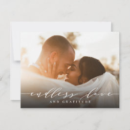 Tarjeta De Agradecimiento Boda Gracias amor infinito y gratitud