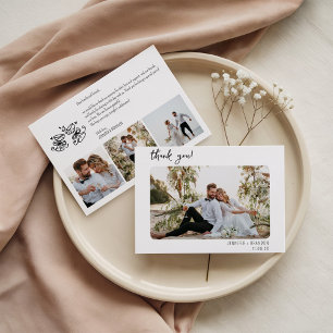 Tarjeta De Agradecimiento Boda gracias caprichoso
