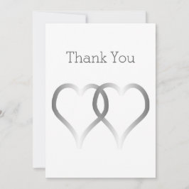 Tarjeta De Agradecimiento Boda Gracias Caracas Plateadas