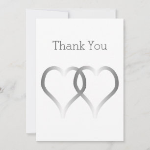 Tarjeta De Agradecimiento Boda Gracias Caracas Plateadas