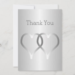 Tarjeta De Agradecimiento Boda Gracias Caracas Plateadas