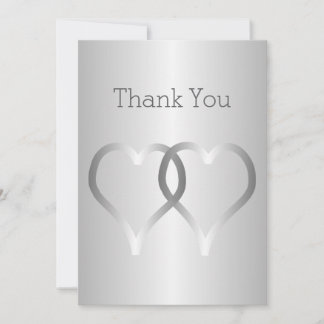 Tarjeta De Agradecimiento Boda Gracias Caracas Plateadas