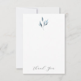 Tarjeta De Agradecimiento Boda Gracias Cartas Dusty Blue Botanicals