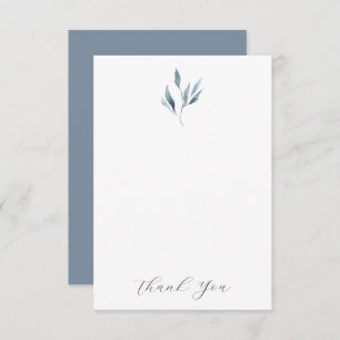 Tarjeta De Agradecimiento Boda Gracias Cartas Dusty Blue Botanicals