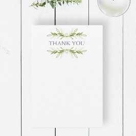 Tarjeta De Agradecimiento Boda Gracias Cartas Elegante Verdor