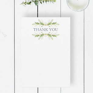 Tarjeta De Agradecimiento Boda Gracias Cartas Elegante Verdor