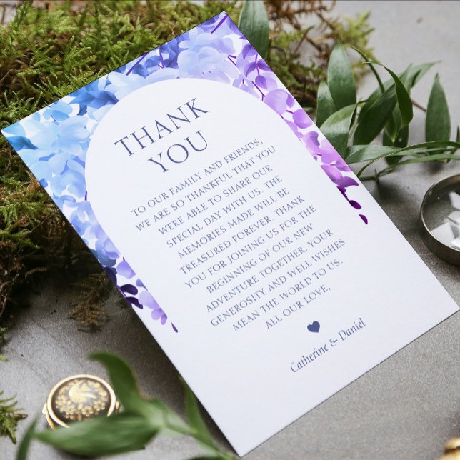 Tarjeta De Agradecimiento Boda Gracias Floral acuarela (Subido por el creador)