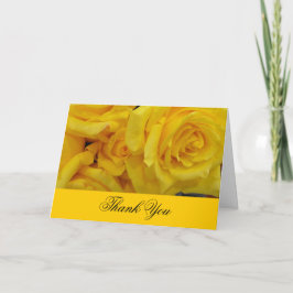 Tarjeta De Agradecimiento boda gracias flores de rosa amarillas