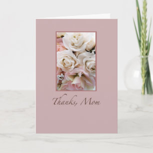 Tarjeta De Agradecimiento Boda, Gracias Mamá, Rosas