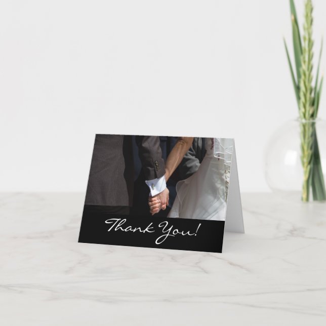 Tarjeta De Agradecimiento Boda Gracias Pareja Boda Romántica (Anverso)
