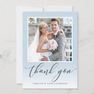 Tarjeta De Agradecimiento BODA GRACIAS POR SU fotografía caligrafía de huevo