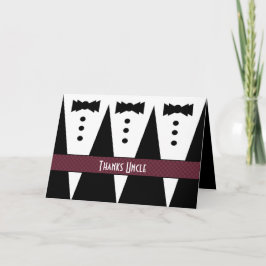 Tarjeta De Agradecimiento Boda Gracias TÍO Tuxedos V03
