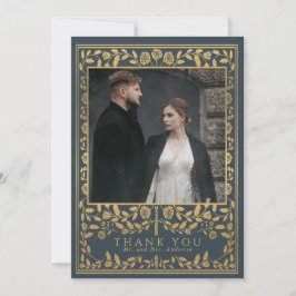 Tarjeta De Agradecimiento Boda Gray Royal Medieval Sword
