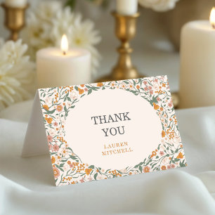 Tarjeta De Agradecimiento Boda Groovy Wildflower