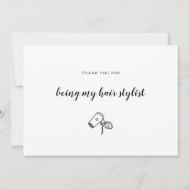 Tarjeta De Agradecimiento Boda Hair Stylist Make