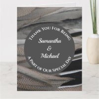 Boda Invitado Gracias Gray Feather Apreciación