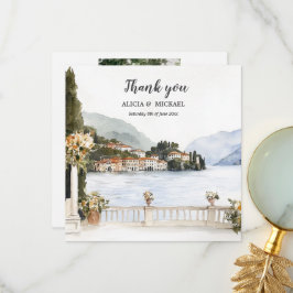 Tarjeta De Agradecimiento Boda italiano del lago Como