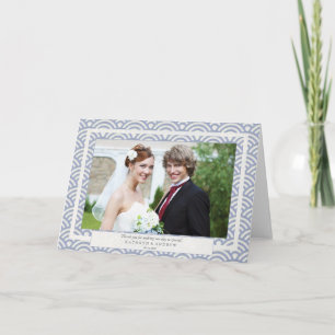 Tarjeta De Agradecimiento Boda japonés Seigaiha Gracias/Personalizado Textos