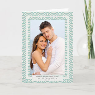 Tarjeta De Agradecimiento Boda japonés Seigaiha Gracias/Personalizado Textos