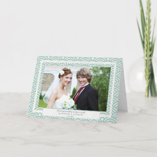 Tarjeta De Agradecimiento Boda japonés Seigaiha Gracias/Personalizado Textos