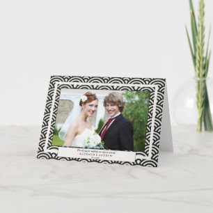 Tarjeta De Agradecimiento Boda japonés Seigaiha Gracias/Personalizado Textos