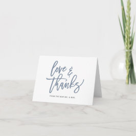 Tarjeta De Agradecimiento Boda Lavanda Azul Polvoriento Letra a Mano