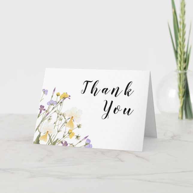 Tarjeta De Agradecimiento Boda Lilac de acuarela (Anverso)
