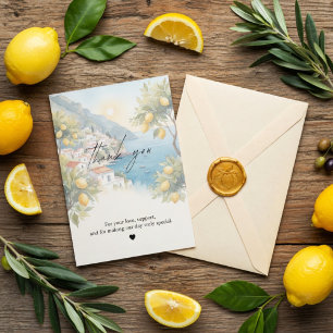Tarjeta De Agradecimiento Boda Limón Costa de Amalfi