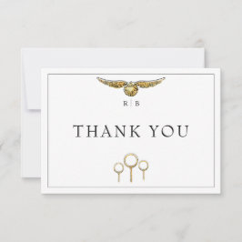 Tarjeta De Agradecimiento Boda Mágica de Acuarela de Harry Potter