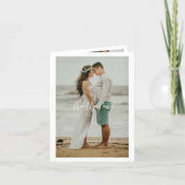 Tarjeta De Agradecimiento Boda manuscrito Gracias 3 fotos