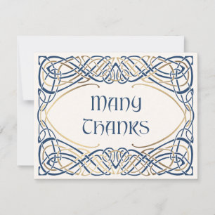 Tarjeta De Agradecimiento Boda medieval de Fantasy Celtic