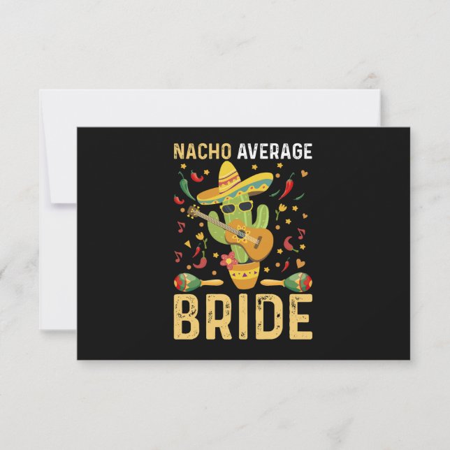 Tarjeta De Agradecimiento Boda mexicano Nacho Promedio de novia Cinco De May (Anverso)