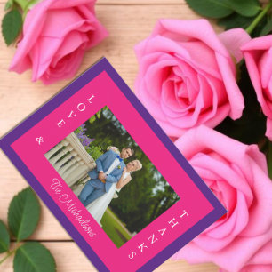 Tarjeta De Agradecimiento Boda minimalista mezcla y combina vibrante amanece