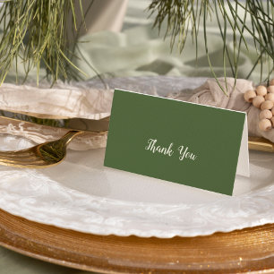 Tarjeta De Agradecimiento Boda Minimalista simple de sabios oscuros