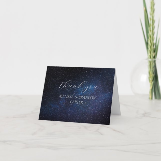 Tarjeta De Agradecimiento Boda místico del Universo de Galaxy Gracias (Anverso)