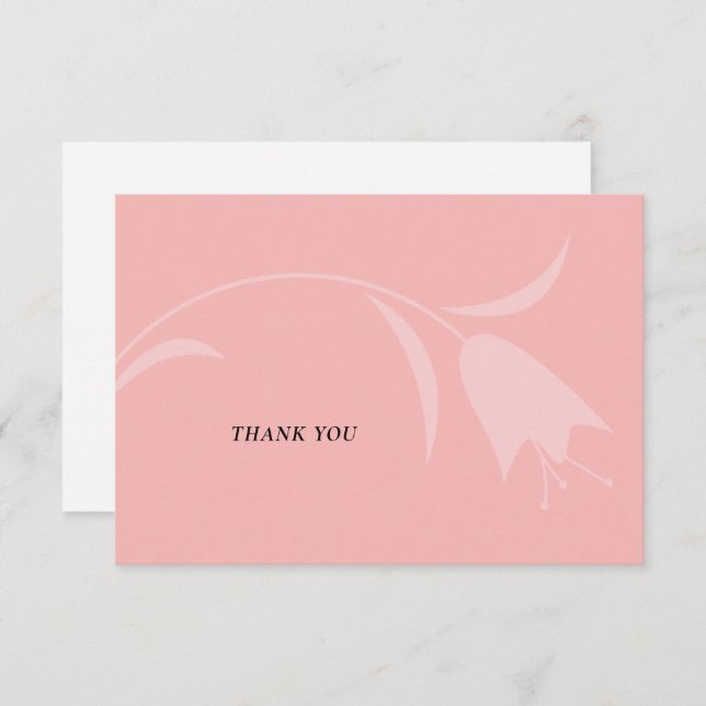 TARJETA DE AGRADECIMIENTO BODA MOD PINK TULIP (Anverso / Reverso)