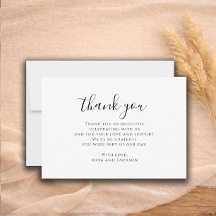 Tarjeta De Agradecimiento Boda Moderna