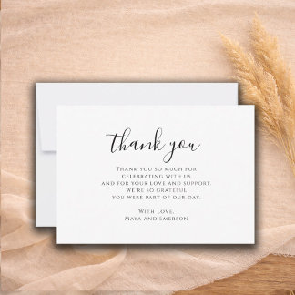 Tarjeta De Agradecimiento Boda Moderna