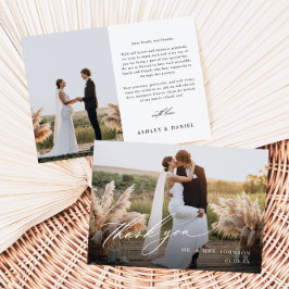 Tarjeta De Agradecimiento Boda Moderna Boho