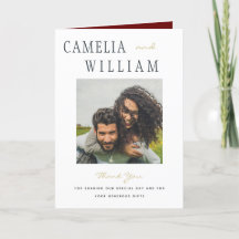 Boda moderna de oro de Borgoña FOTO de agradecimie