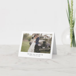 Tarjeta De Agradecimiento Boda Moderna Minimalista Simple Fotografía