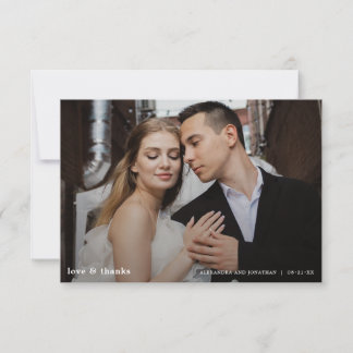 Tarjeta De Agradecimiento Boda moderno, gracias