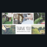 Tarjeta De Agradecimiento Boda moderno Gracias Cinco Collages de fotos<br><div class="desc">Boda moderno Gracias Cinco Collages de fotos</div>