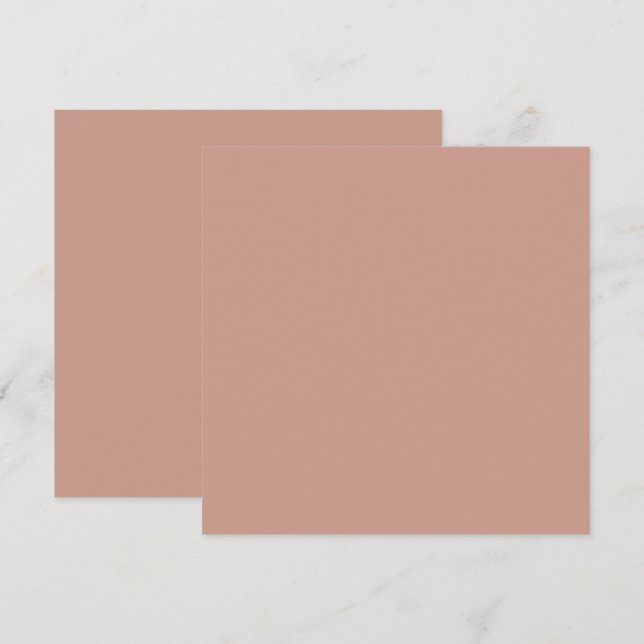 Tarjeta De Agradecimiento BODA Monocromo de Terracota ligera para PRESUPUEST (Anverso / Reverso)