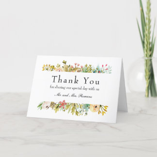 Tarjeta De Agradecimiento Boda Montañismo Meadow Wildflowers