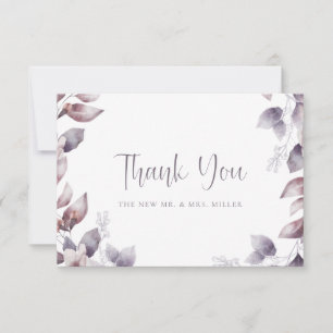 Tarjeta De Agradecimiento Boda Morada