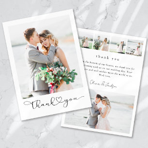 Tarjeta De Agradecimiento Boda multiimagen moderno