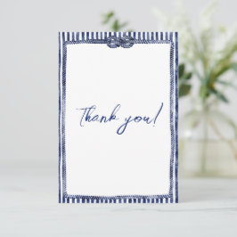 Tarjeta De Agradecimiento Boda Náutico Costero